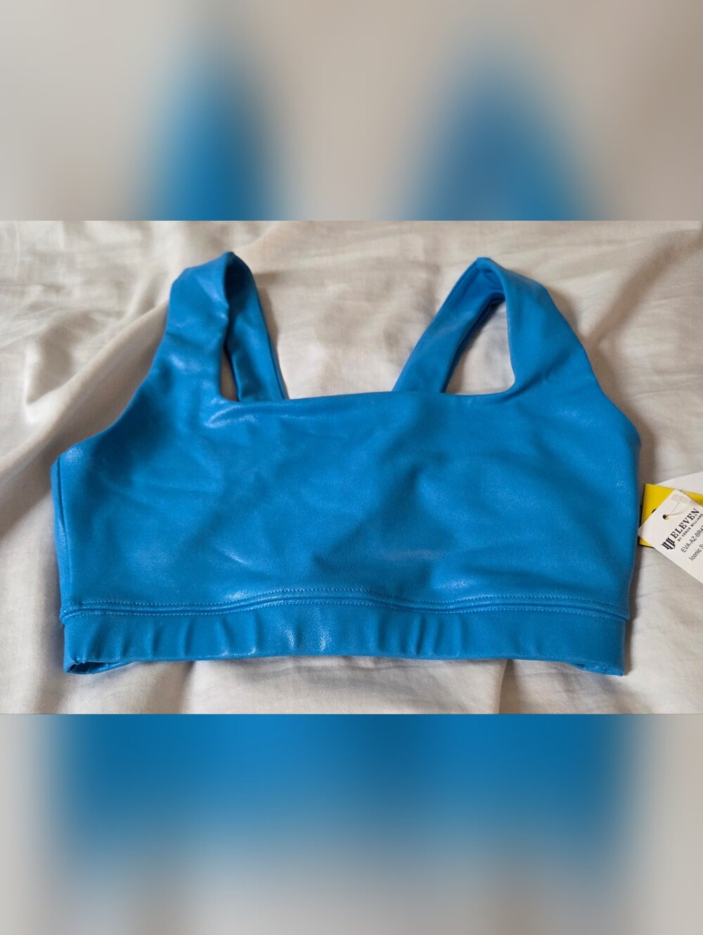 EleVen by Venus Williams Bright Blue Sport Crop Bikini Top